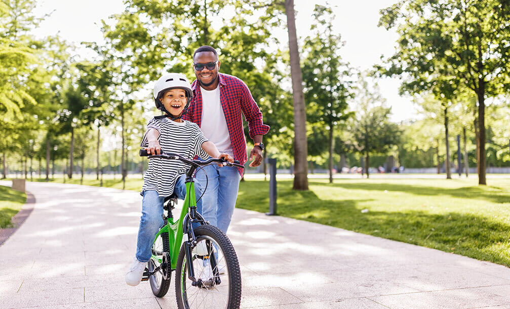 Teaching bicycle clearance riding